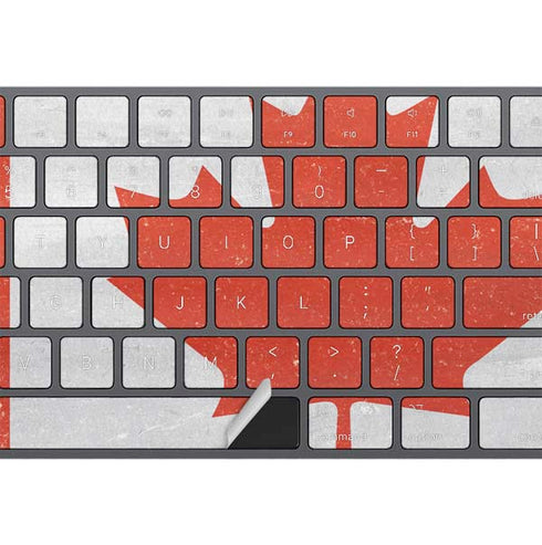 Canada Flag Distressed Magic Keyboard with Numeric Keypad Skin